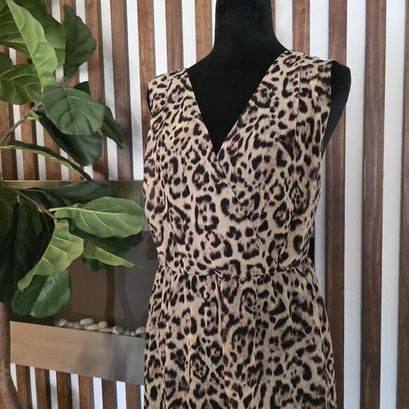 Torrid Dress Womens 2X Brown Leopard Print Sleeveless V Neck Asymmetrical Hem - Picture 12 of 12